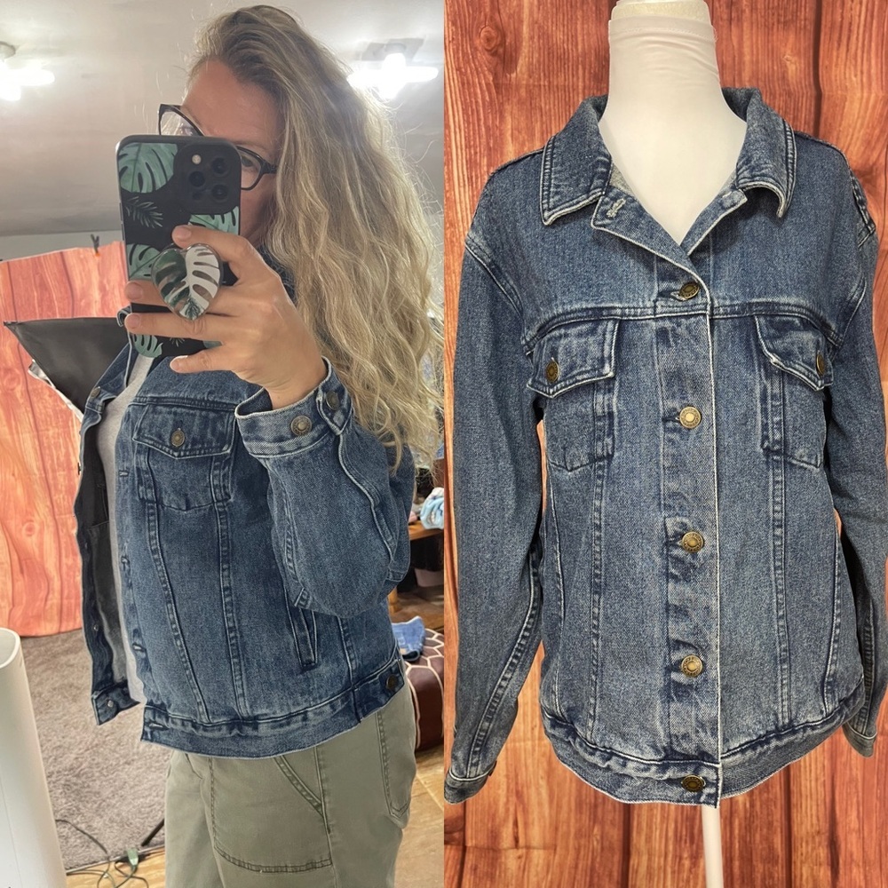 Cabela’s cotton blue denim jean long sleeve button down jacket coat size M - Picture 1 of 17